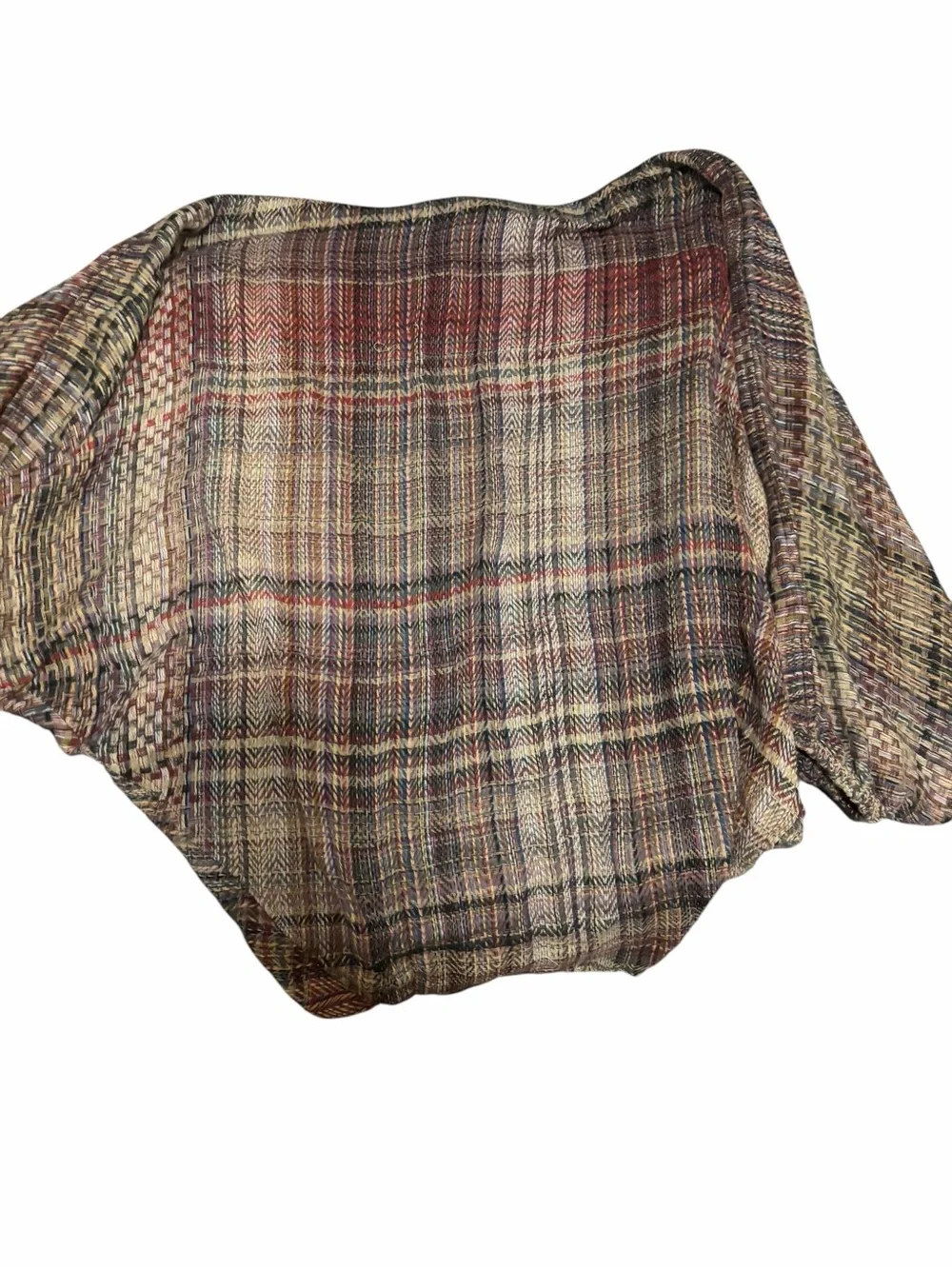 Free People Vintage Artisanal Woven Cape Cardigan Sweater OS